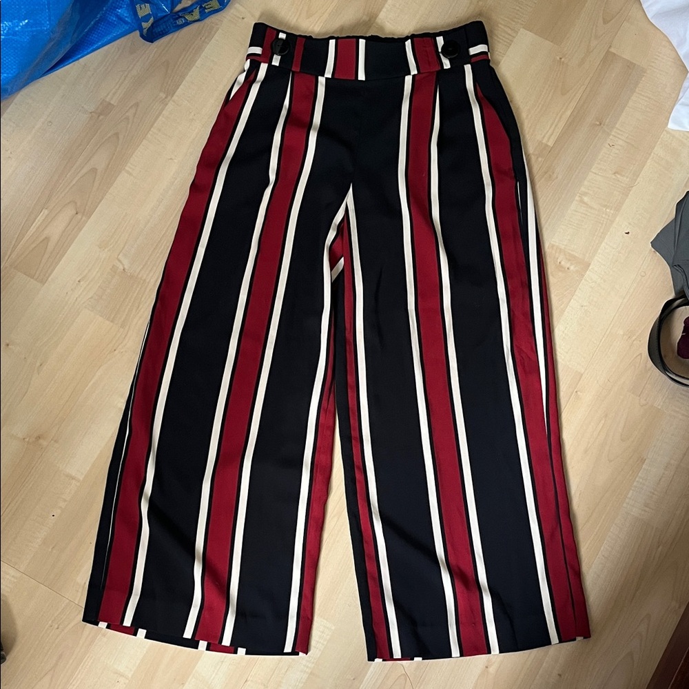 Zara Small Striped Wide-Leg Pants